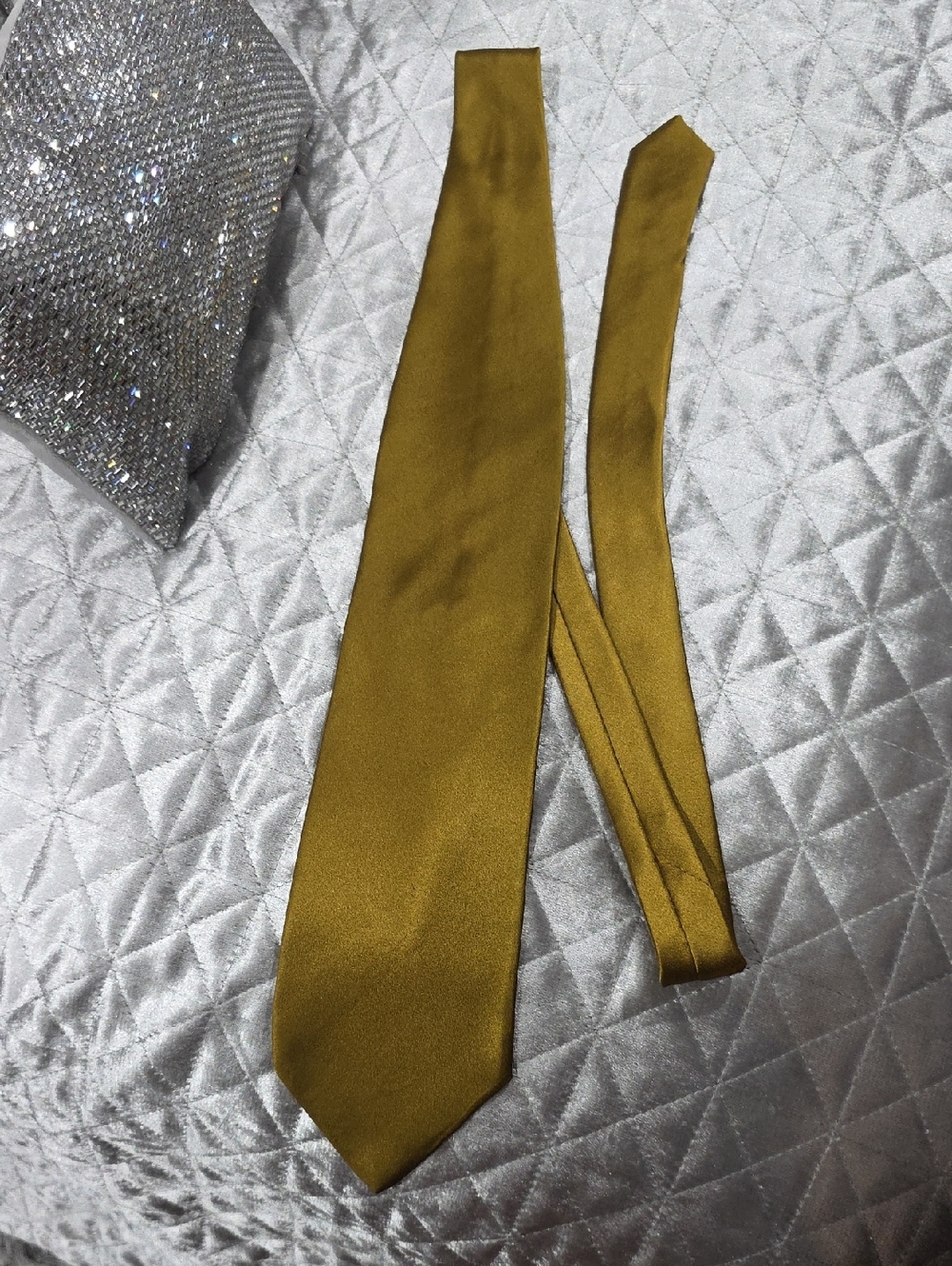 Pavone  Olive-Gold Silk Men's Tie